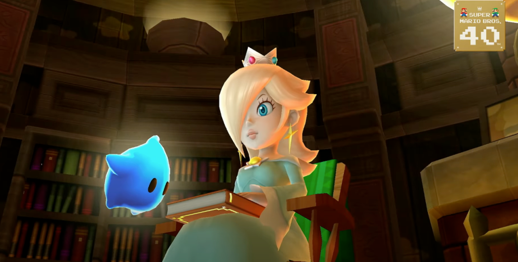 A cartoon of a girl in a room