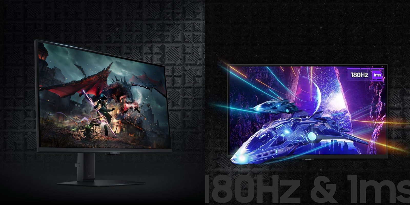 Image showing renders of Samsung's Odyssey 32-inch G50D gaming monitor.
