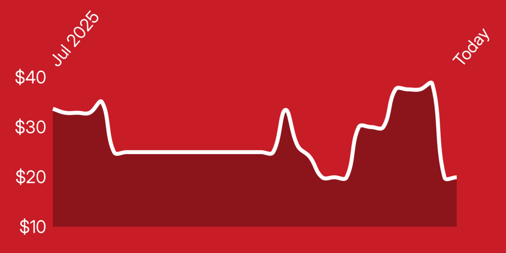 A line drawing of a heartbeat