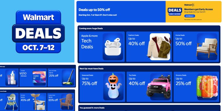 A screenshot of a blue advertisement