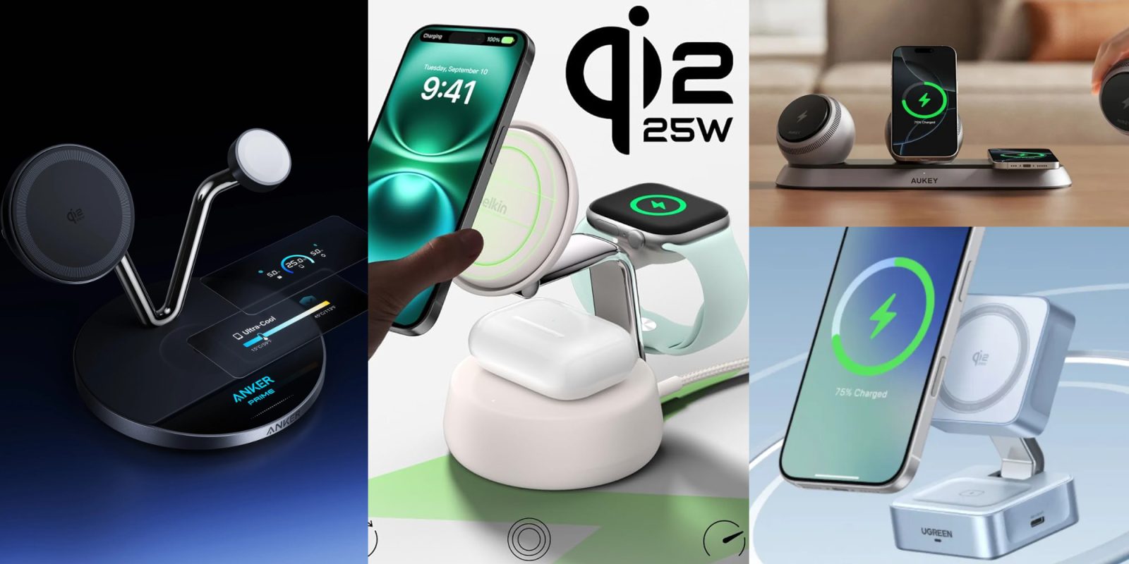 A collage of a smart watch