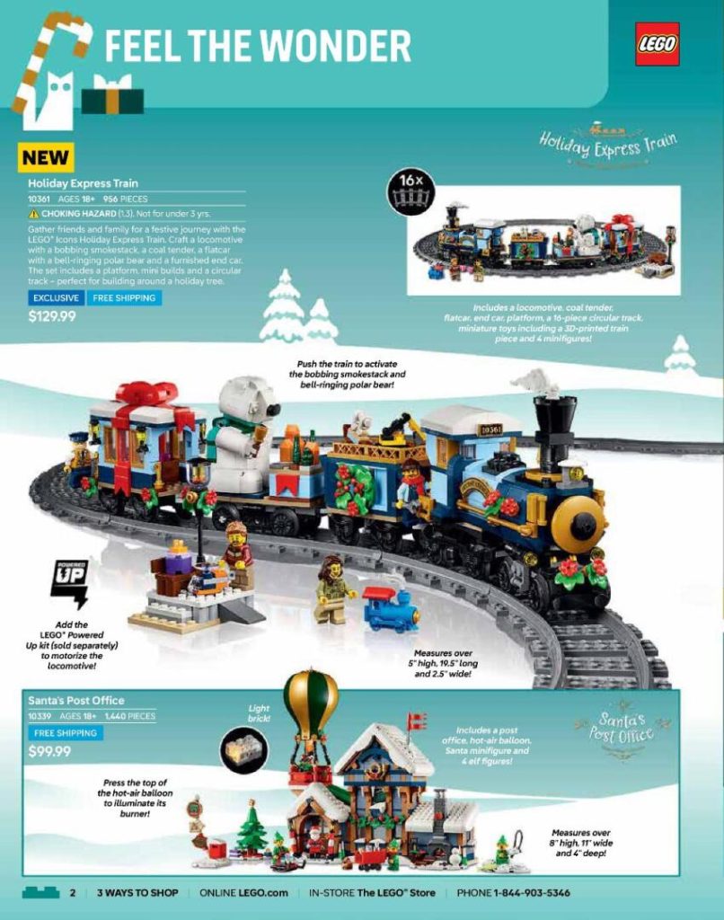 A advertisement for a toy train