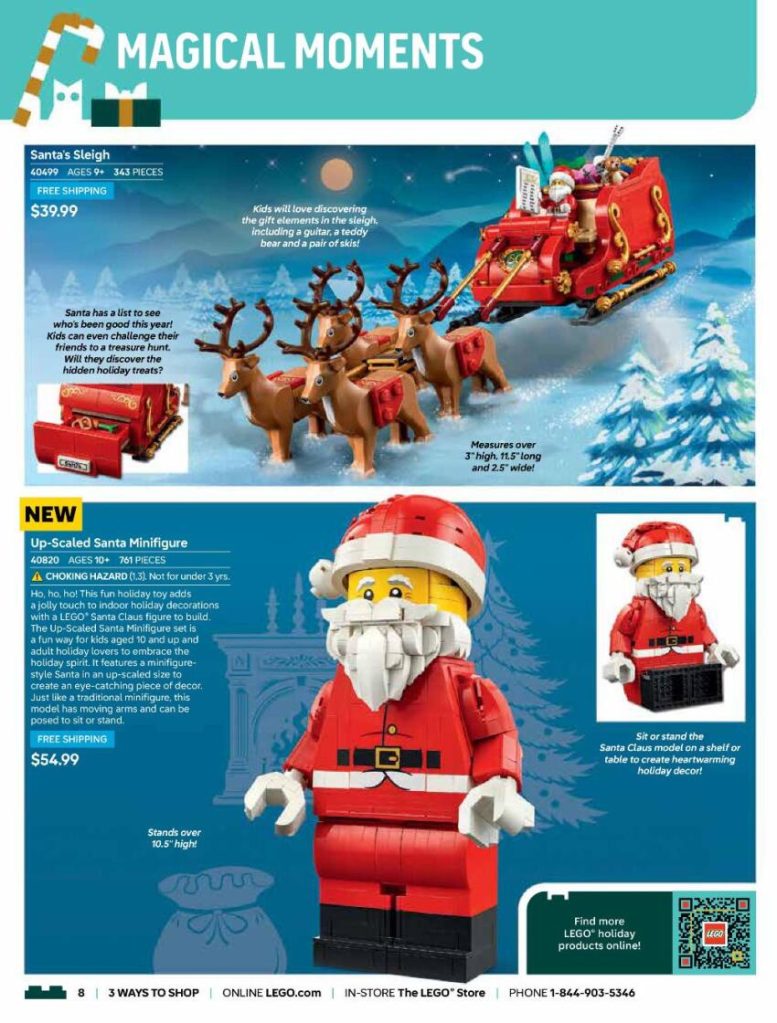 A toy catalog with a santa claus and reindeer