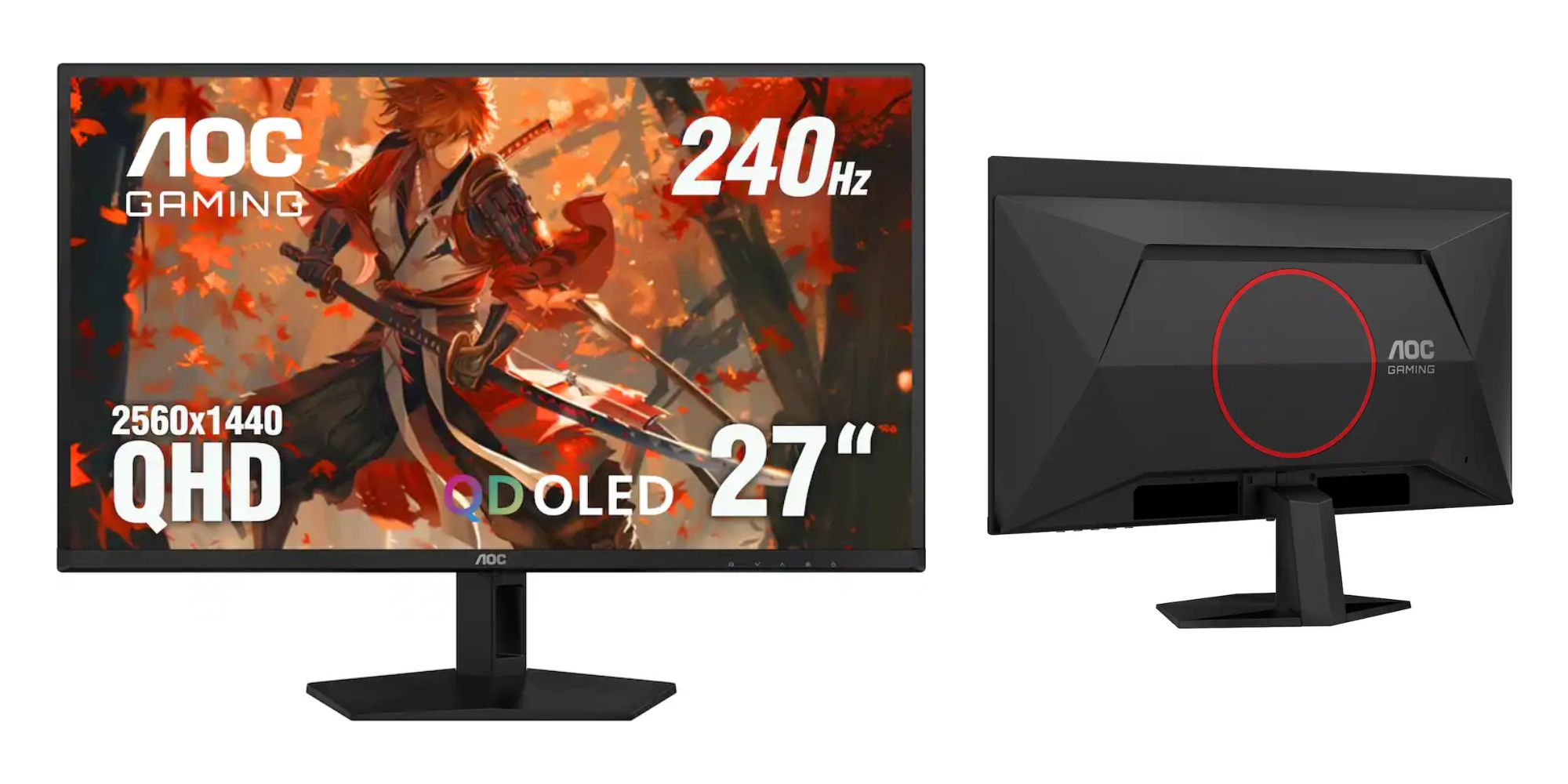 Image showing renders of AOC's 27-inch QHD gaming monitor.