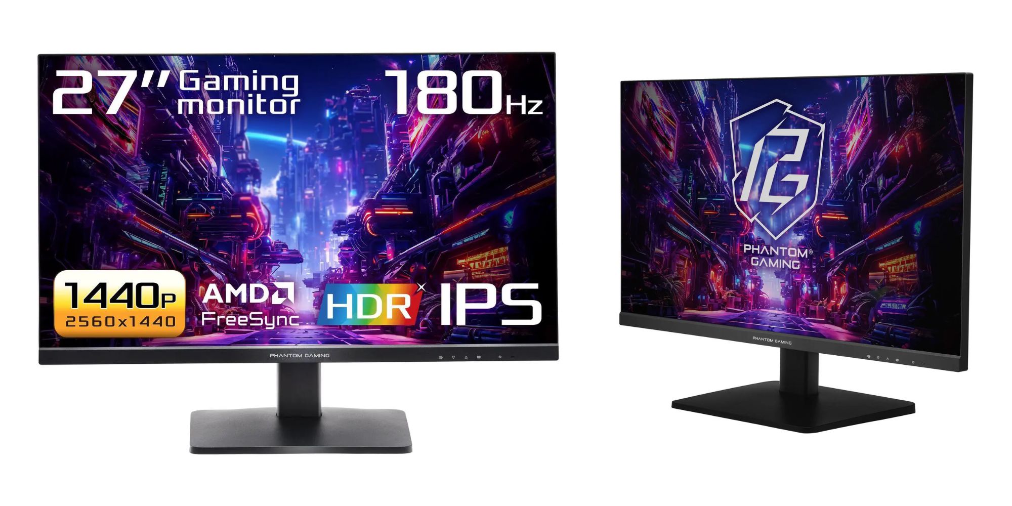 Image showing renders of ASRock's Phantom Gaming monitor.