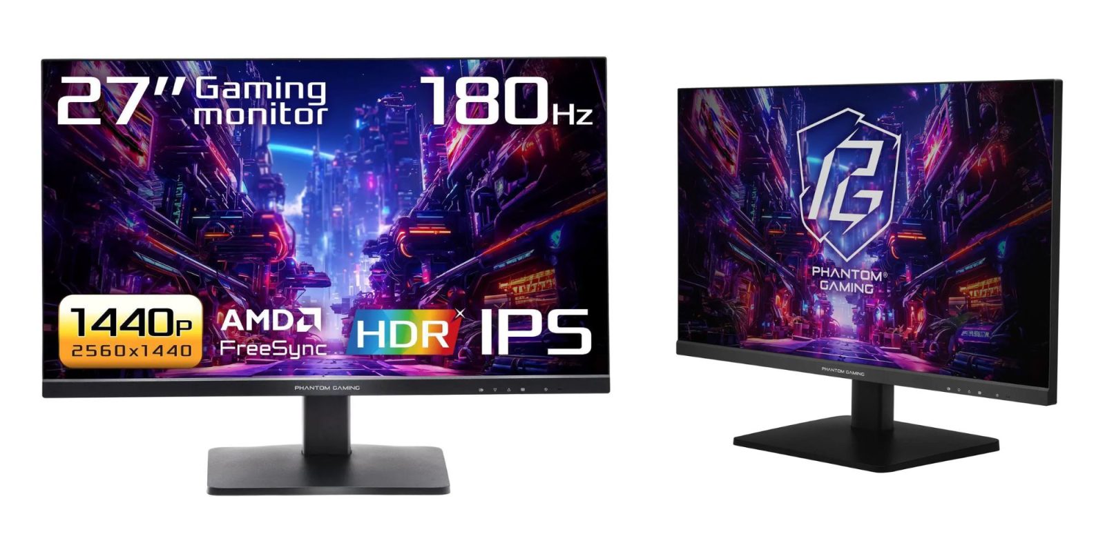 Image showing renders of ASRock's Phantom Gaming monitor.