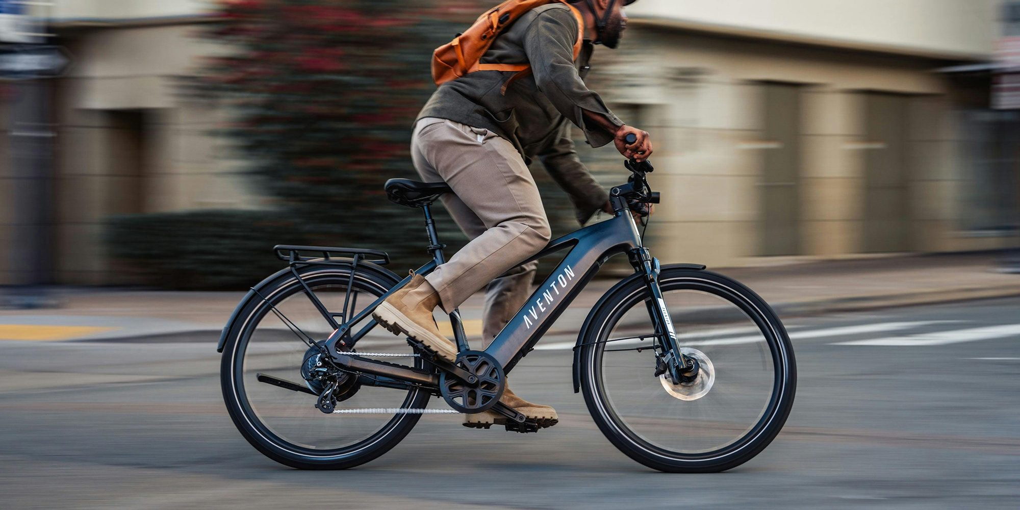 A man riding a bike