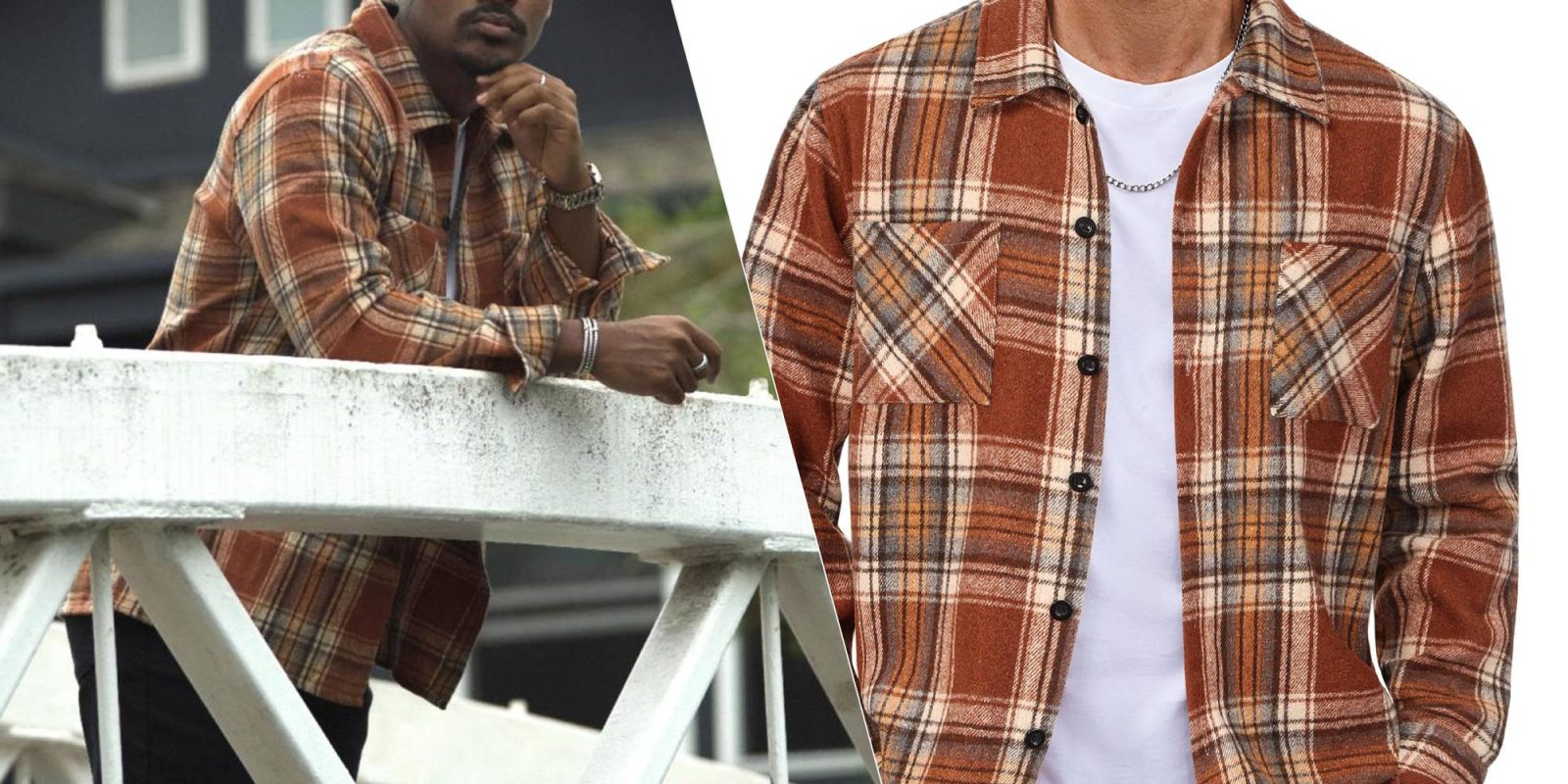 A man leaning on a railing