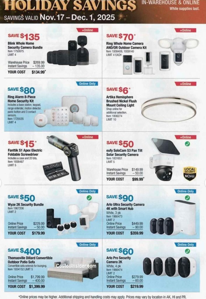 A advertisement for a home security camera