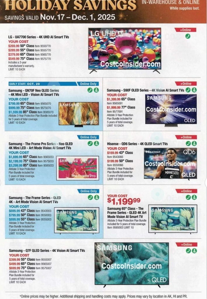 A advertisement for a tv