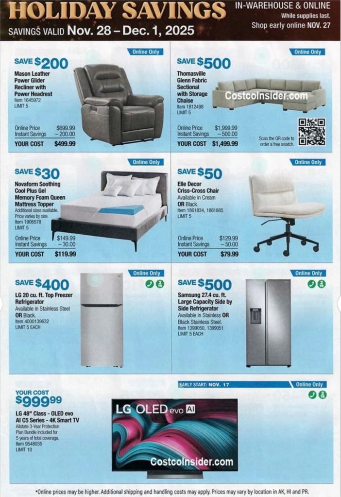 A advertisement for a furniture store