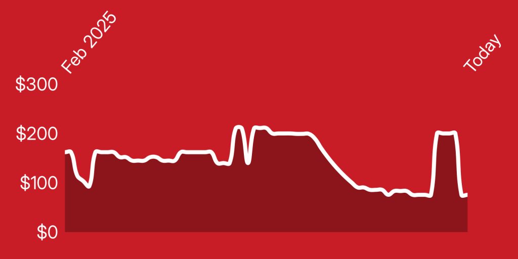 A line drawing of a mountain