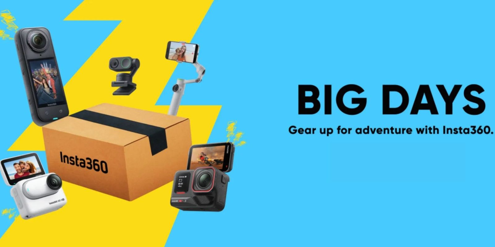 A box with a camera and a smartphone