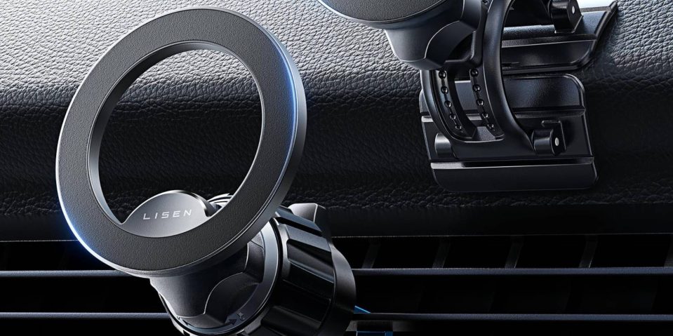 A close up of a black object