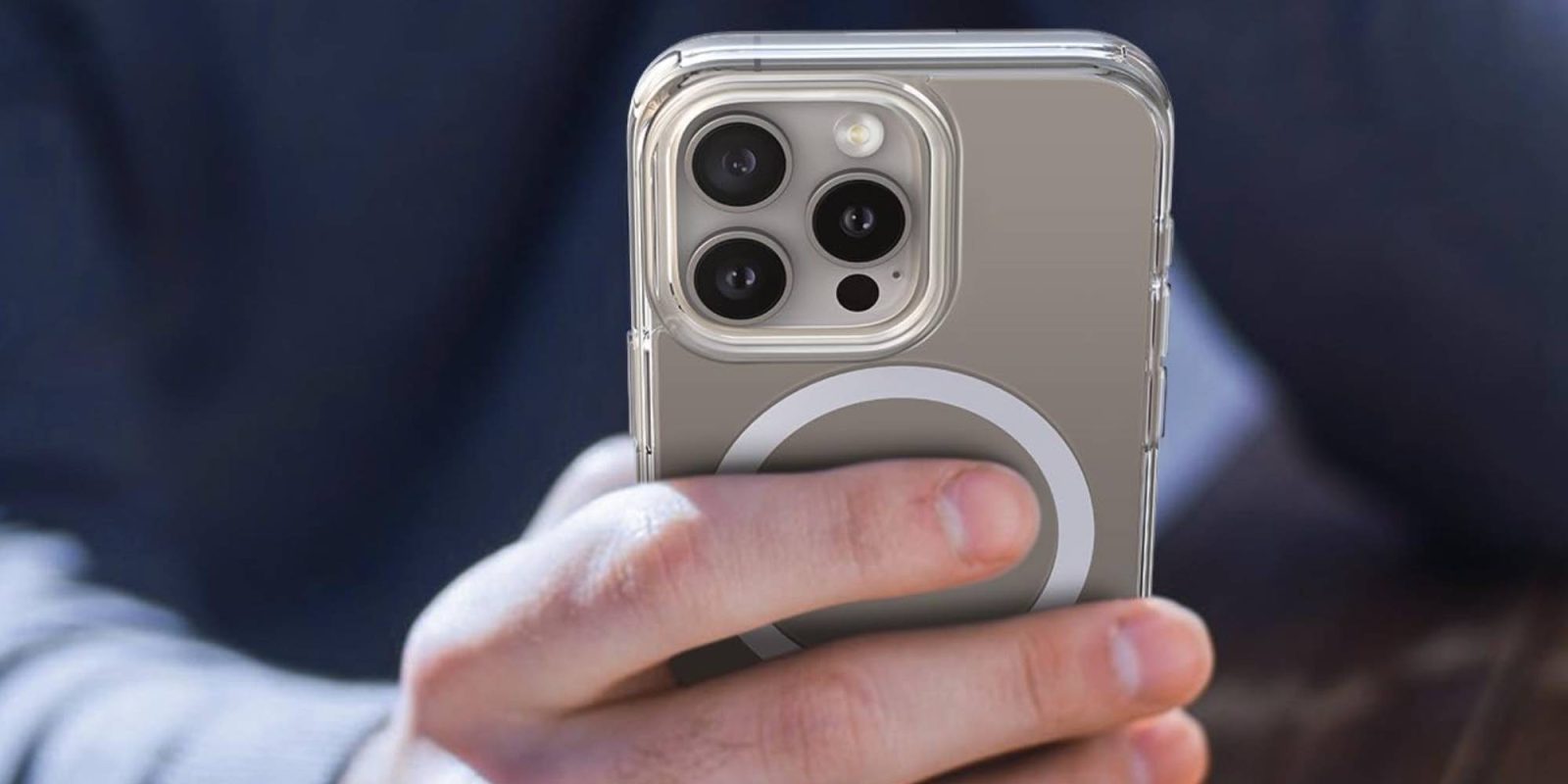 A person holding a phone