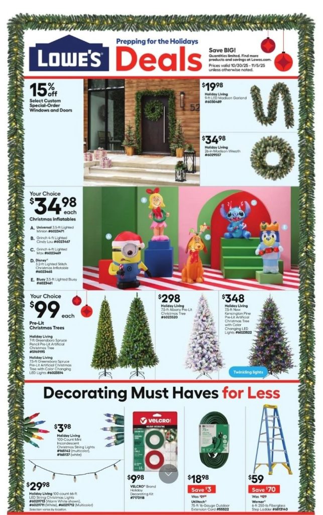A advertisement for a christmas store