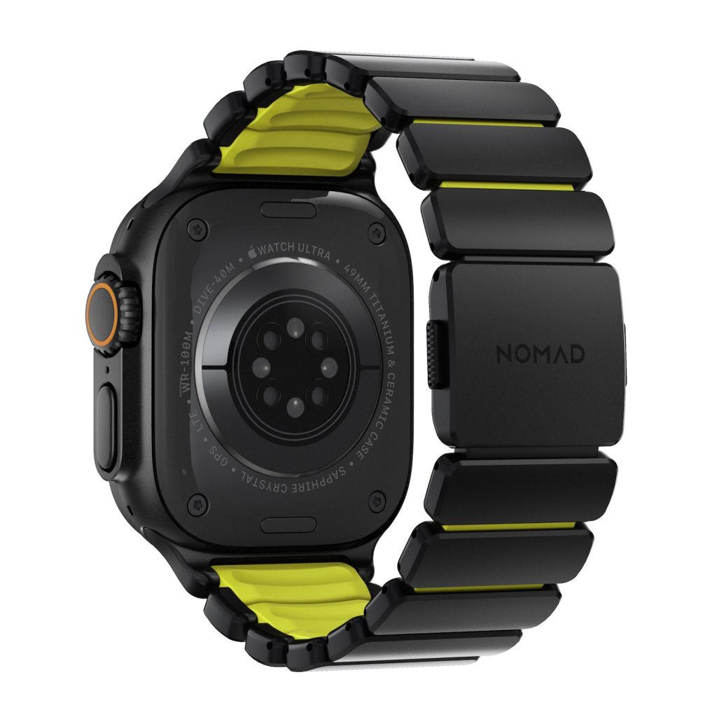 A black and yellow watch