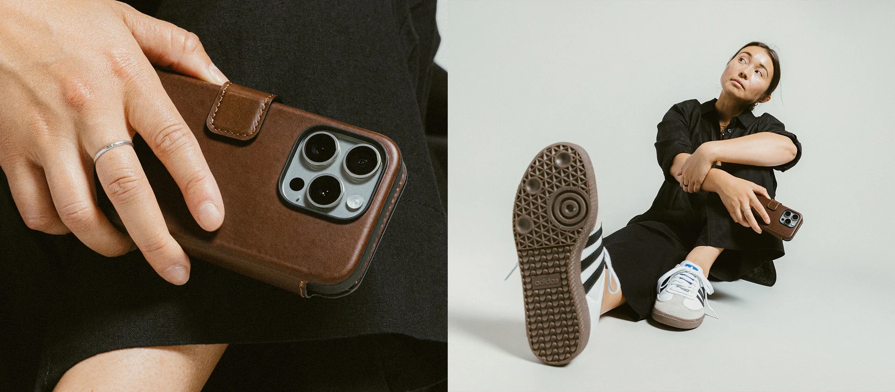 iPhoneアクセサリー NOMAD iPhone16 Modern Leather Folio Modern Leather Folio - iPhone 16 | Brown | Nomad Leather