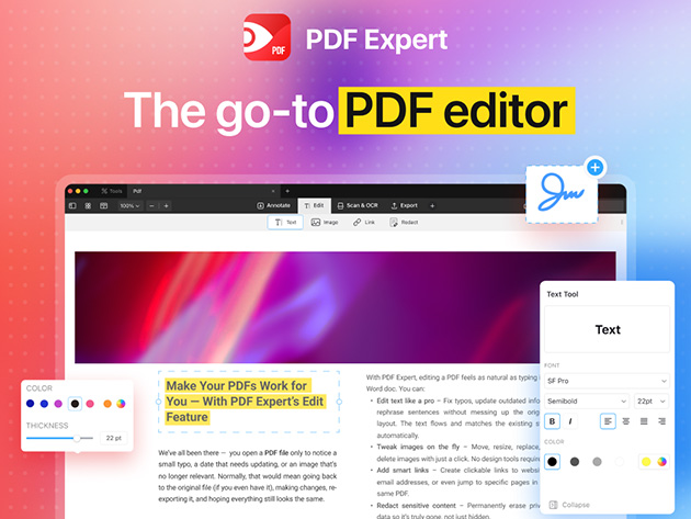 PDF Expert Premium Plan: Lifetime Subscription (Mac)