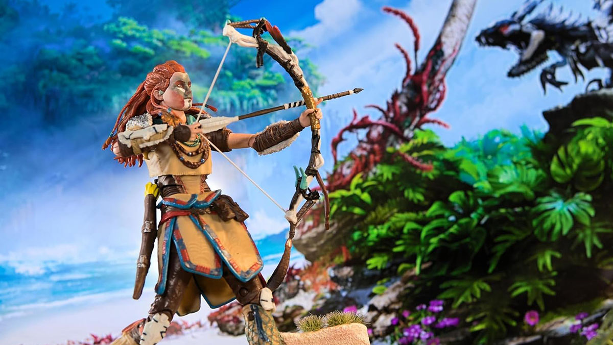 A toy figure with a bow and arrow