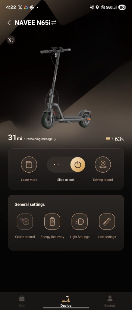 A screenshot of a device