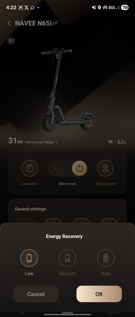 A screenshot of a device