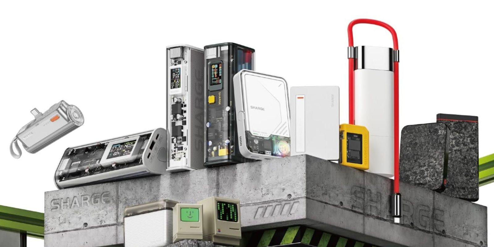 Image showing Sharge's lineup of charging gear.