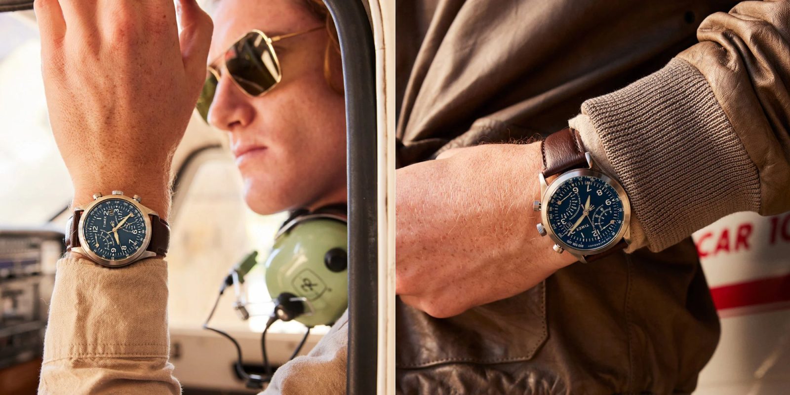 A man wearing sunglasses and a watch