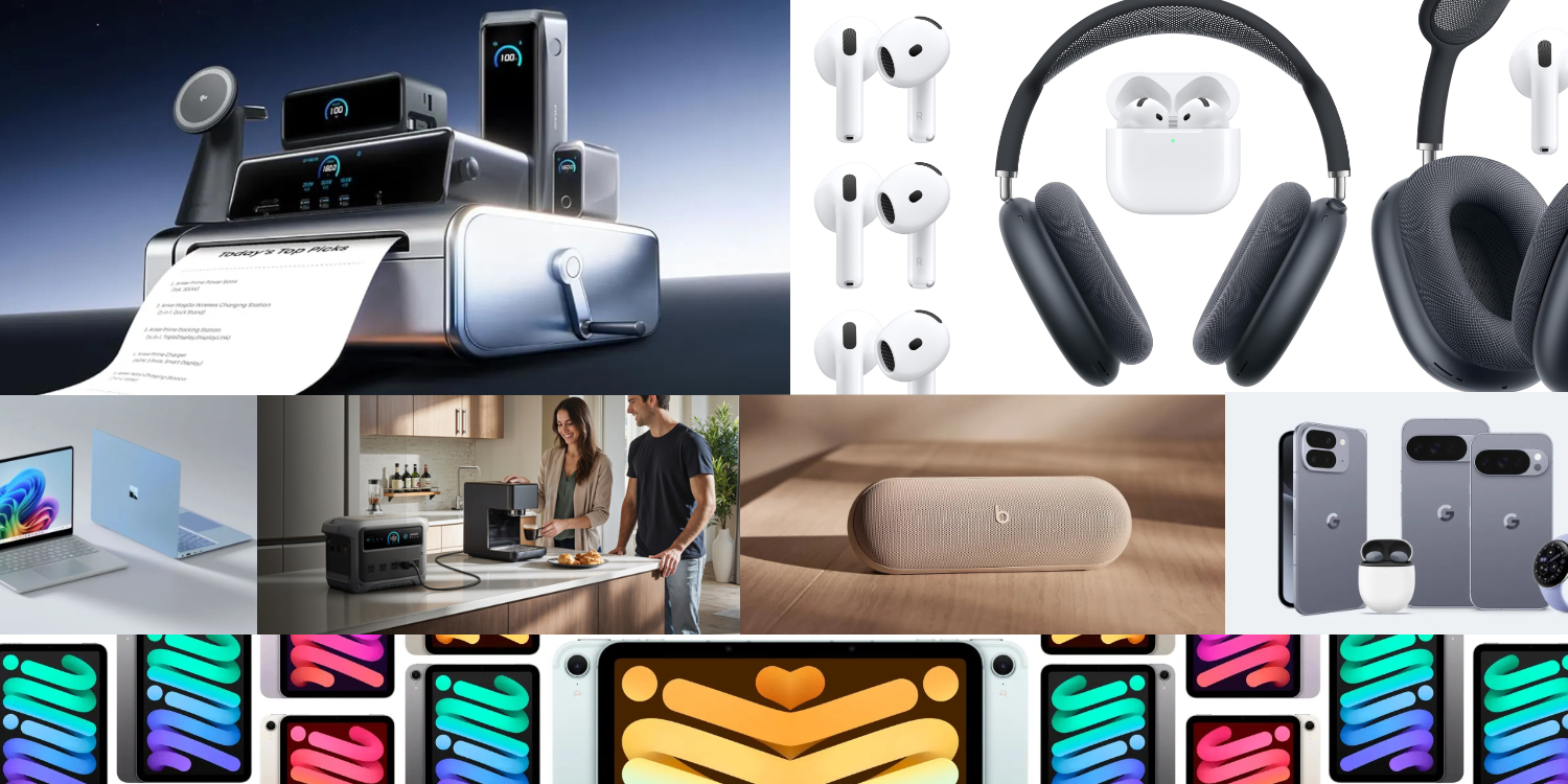 A collage of electronics