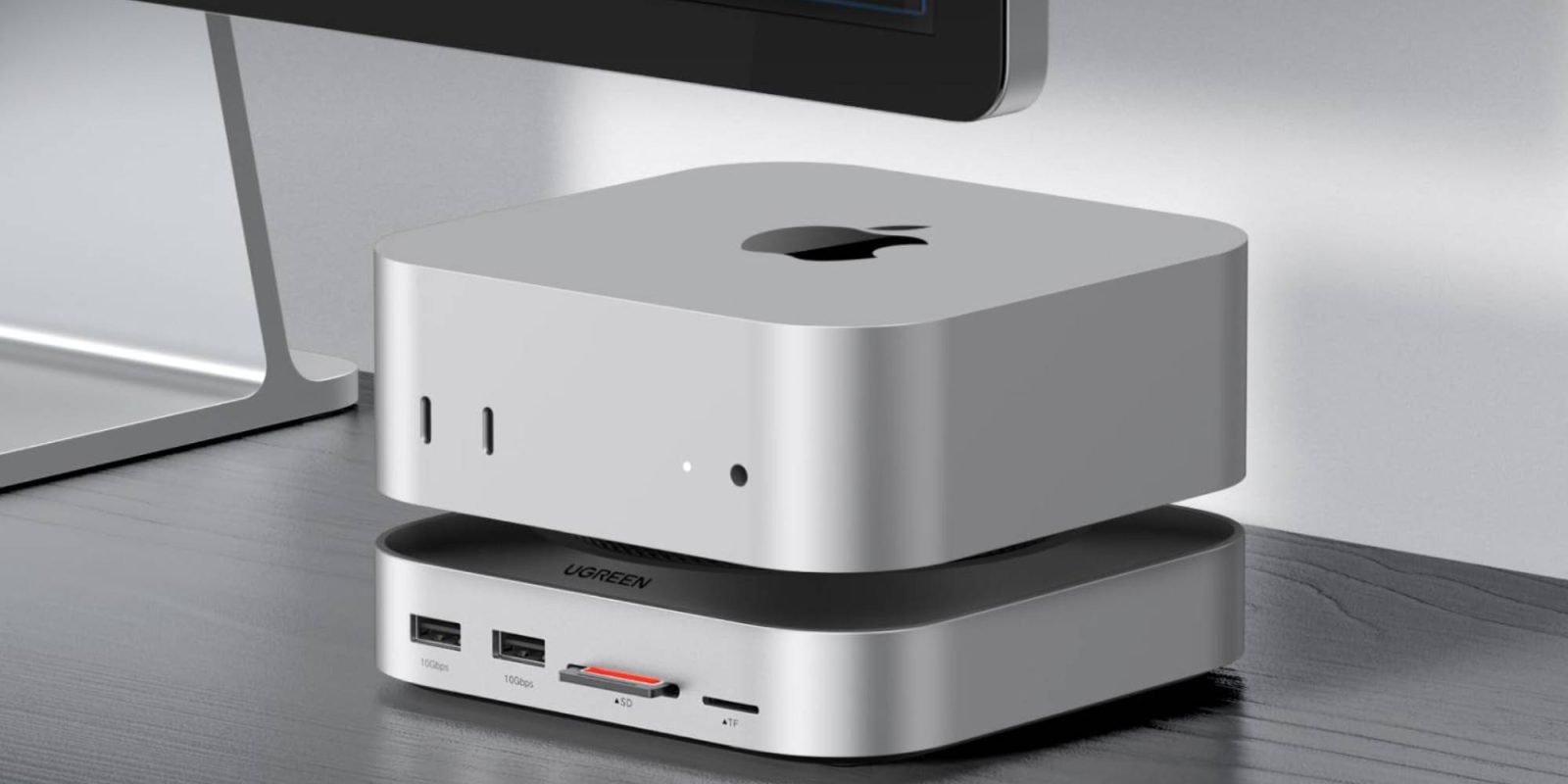 A computer on a table