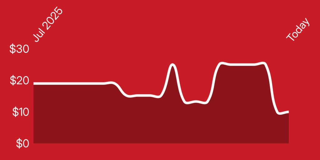 A line of a heartbeat