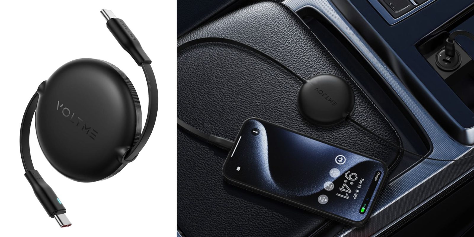 Image showing renders of Voltme's 60W retractable USB-C cable.