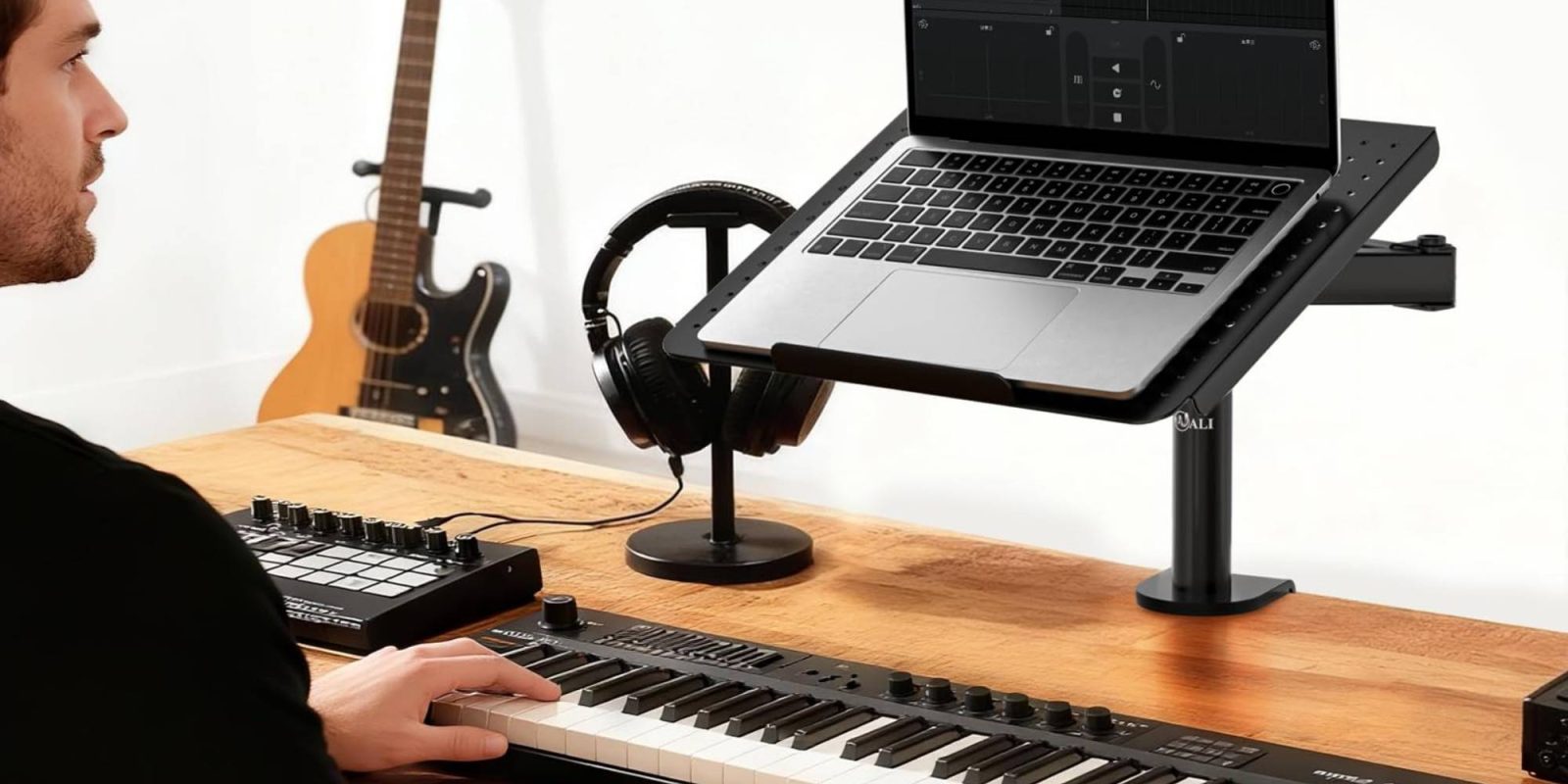 A person playing a keyboard