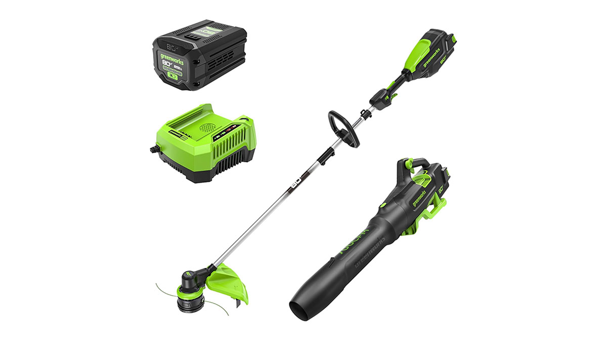 This 80V Greenworks combo kit gives you a 16-inch string trimmer
