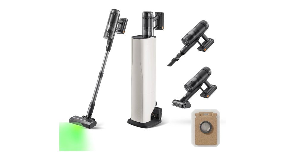 A group of vacuum cleaners