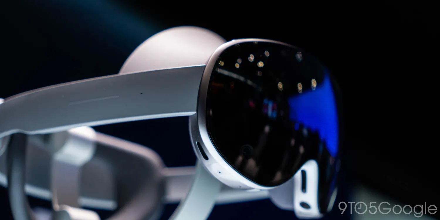 A pair of goggles with a blue reflection