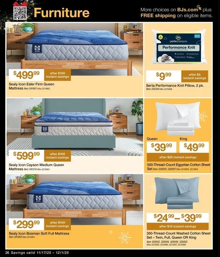 A screenshot of a advertisement for a mattress