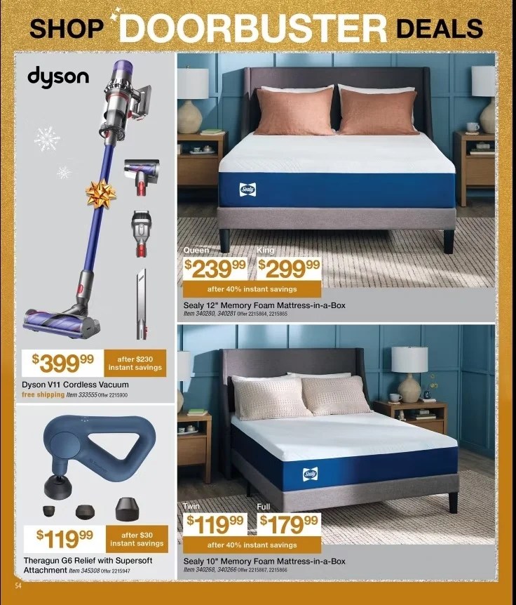 A poster of a bed and vacuum cleaner