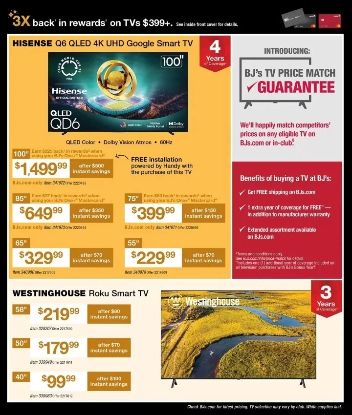 A advertisement for a tv