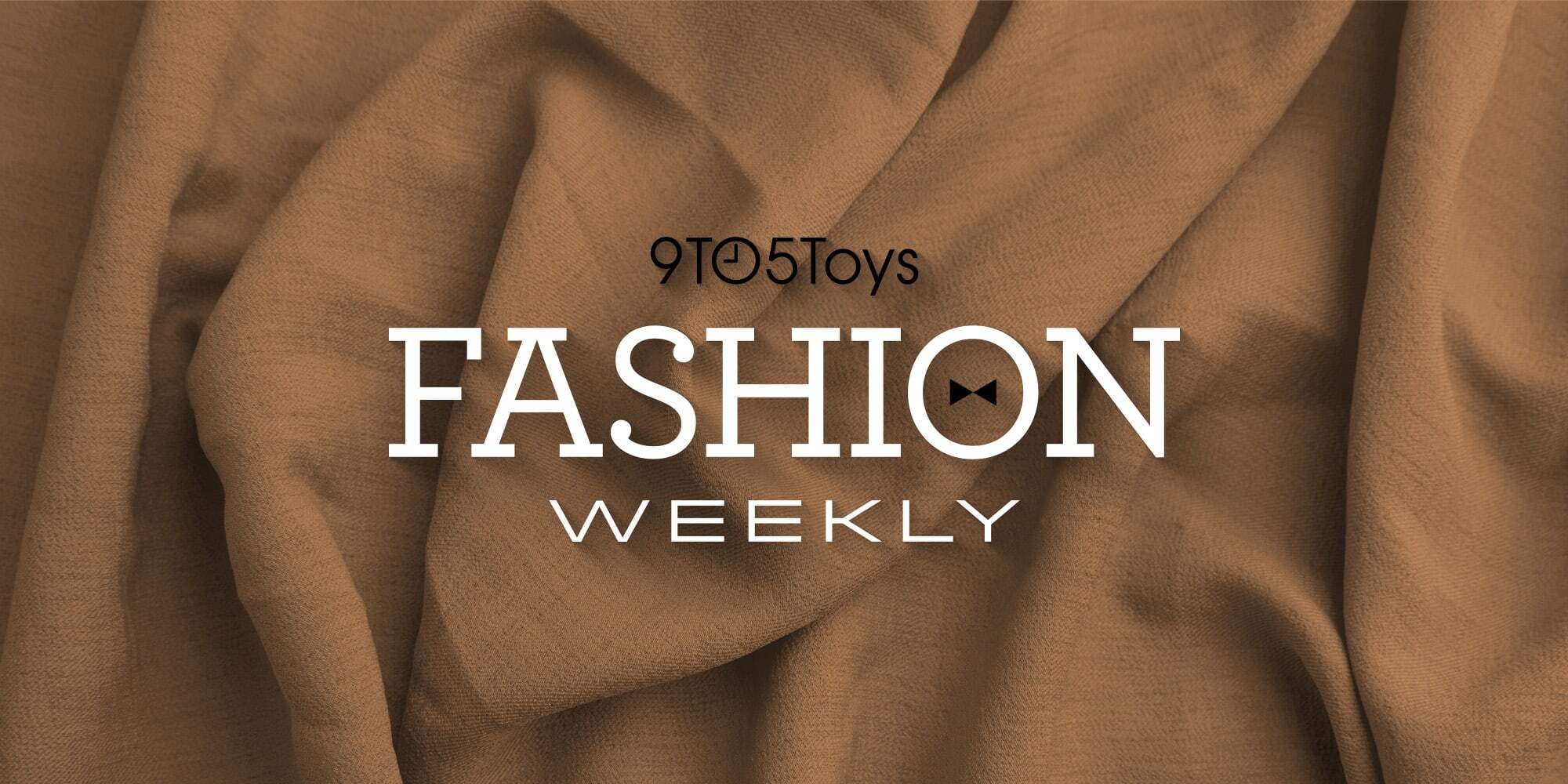 A brown fabric with white text