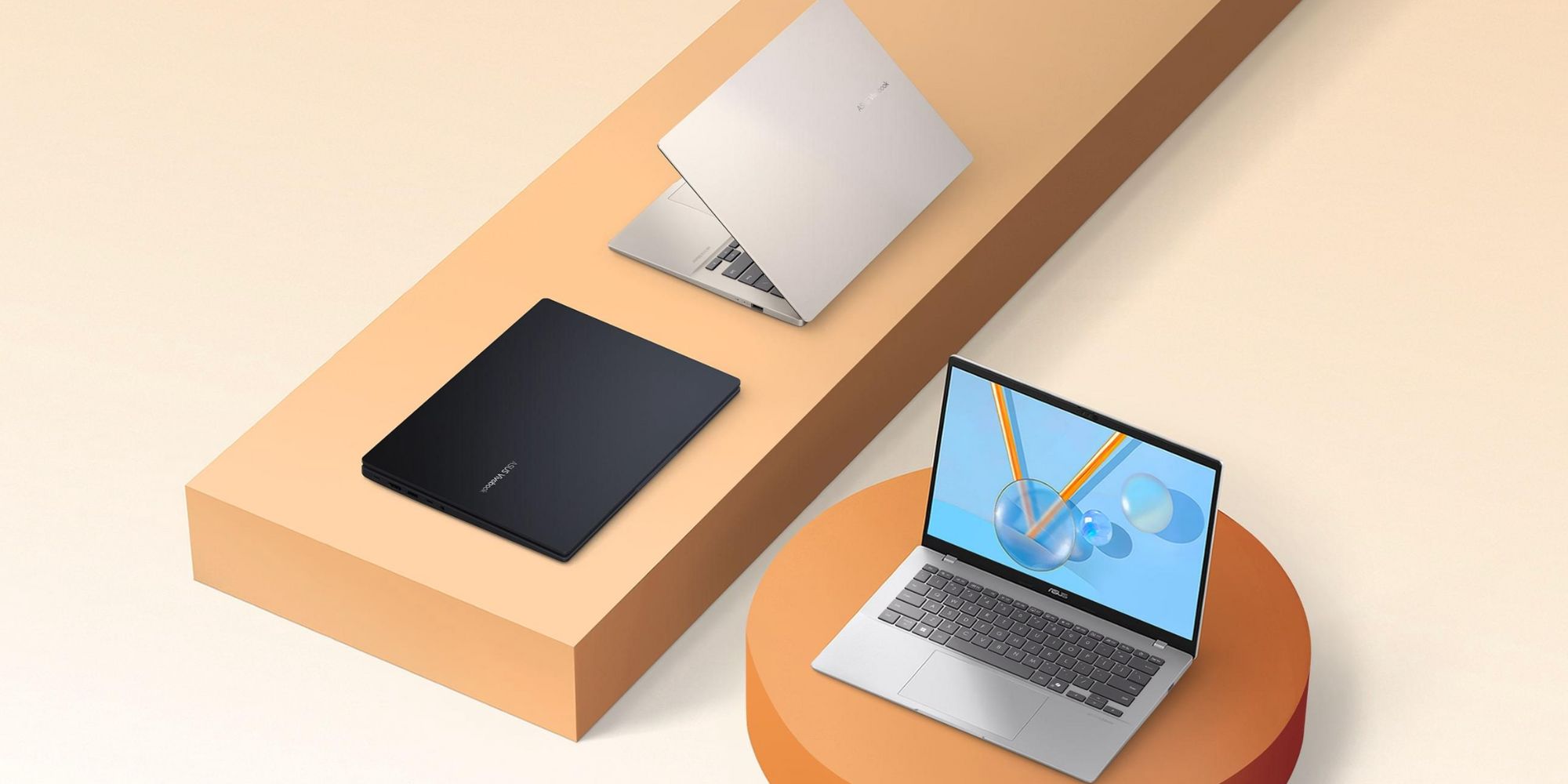 Image showing a render of ASUS' Vivobook 14 Copilot+m PC.