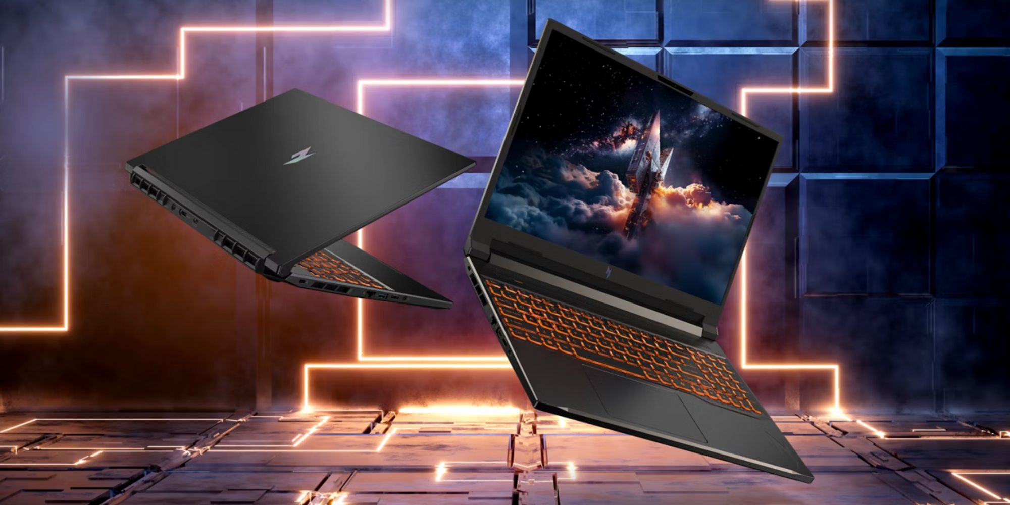 Image showing renders of Acer's Nitro V 16 gaming laptop.