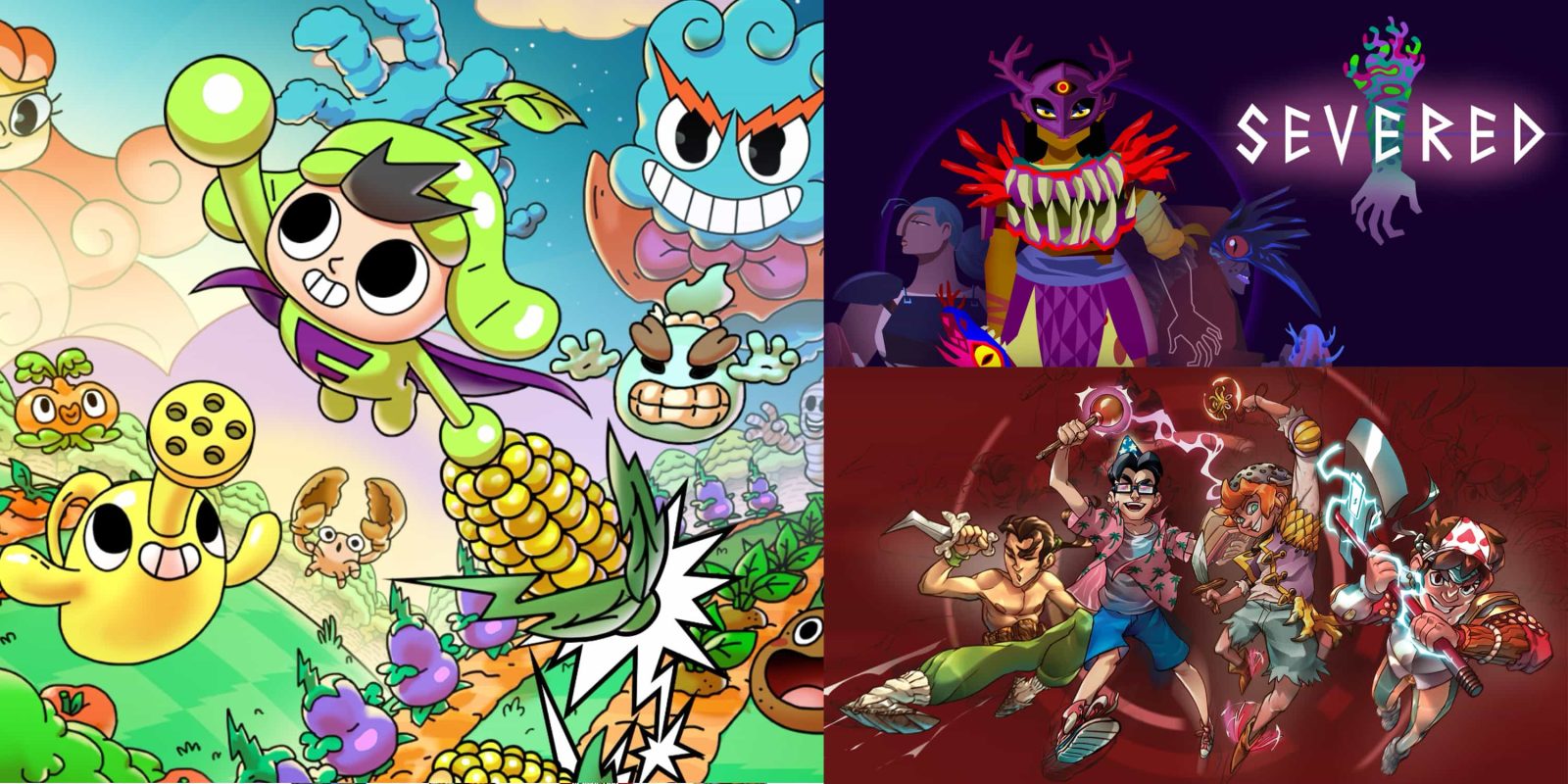 A collage of cartoon characters