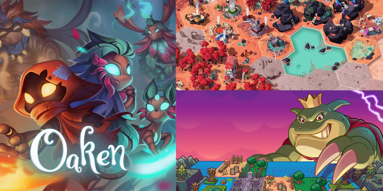 A collage of a video game