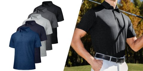 A man wearing polo shirts