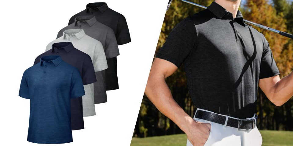 A man wearing polo shirts