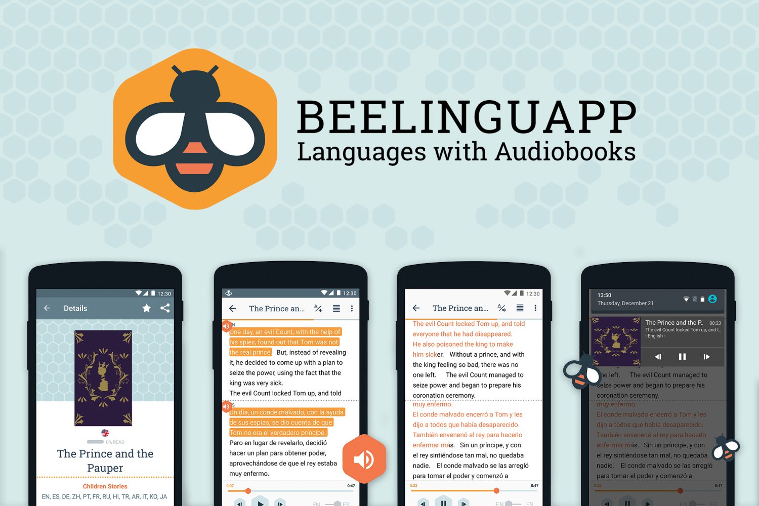 Beelinguapp Language Learning App: Lifetime Subscription