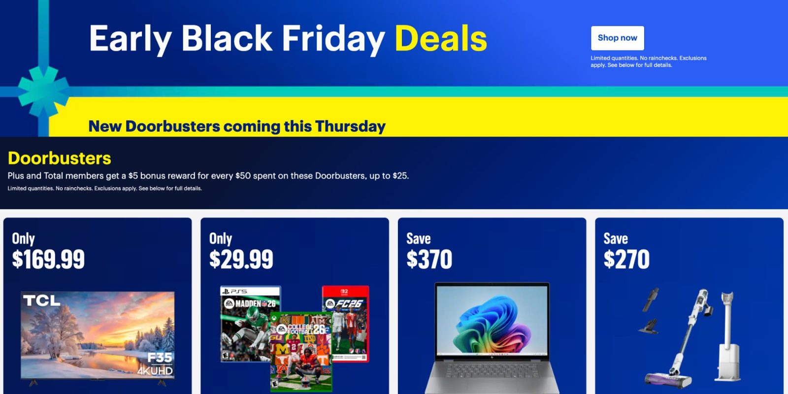 A screenshot of a black friday deals