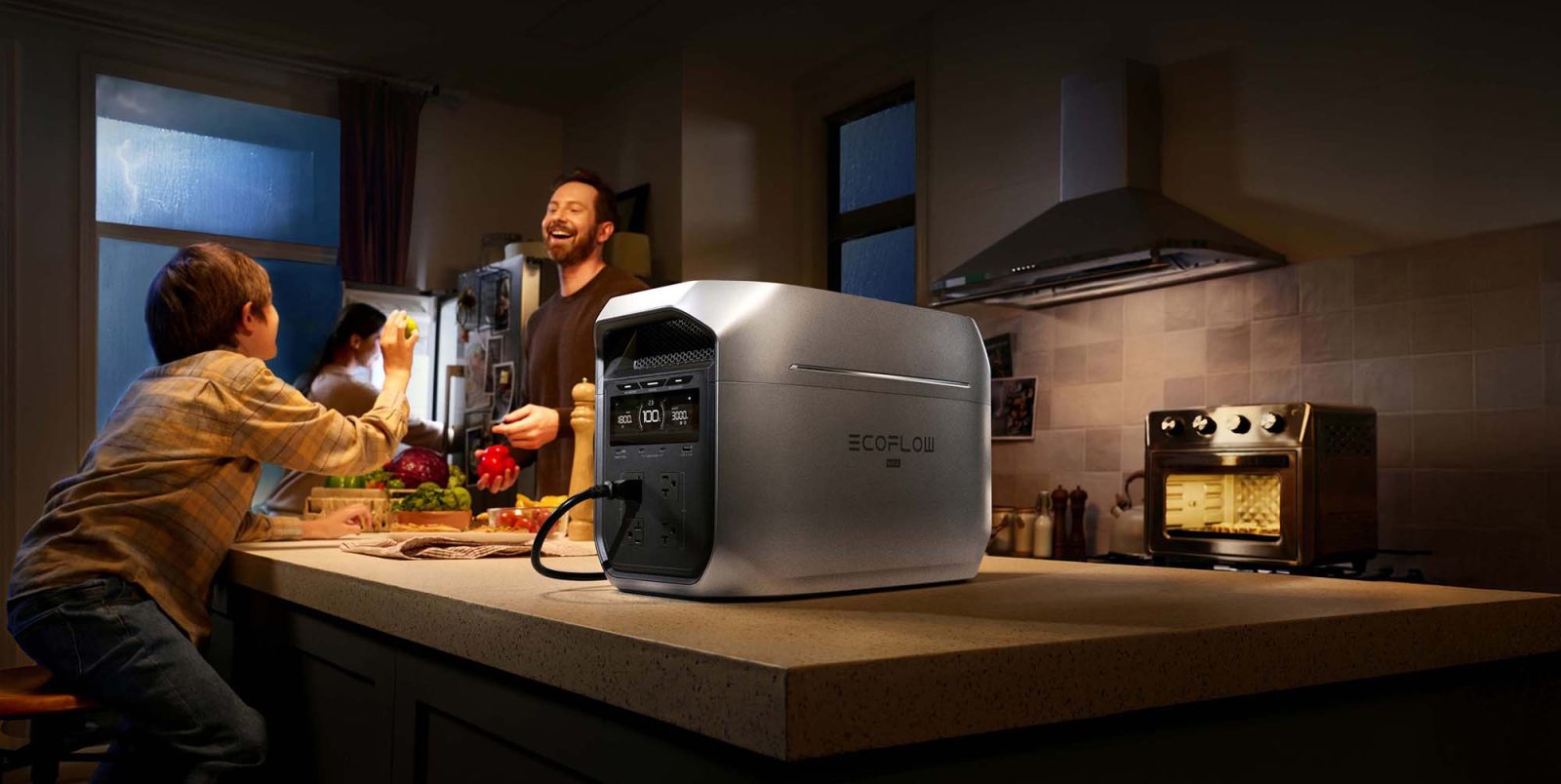 A man standing behind a machine