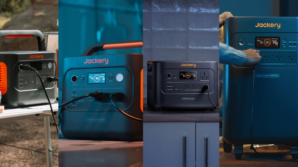 Jackery's Explorer 1000, 2000, 3000 V2 + 5000 Plus power stations